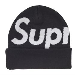 Supreme Big Logo Beanie Grey New