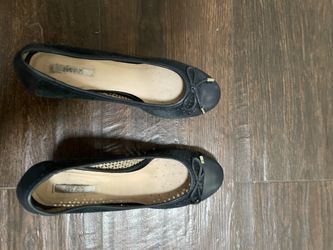 Geox Navy Cutout Napa And Suede Wedge Shoe 8M