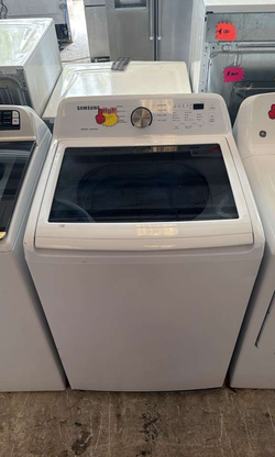 Samsung Top Load Washer – HE, Glass Lid, White