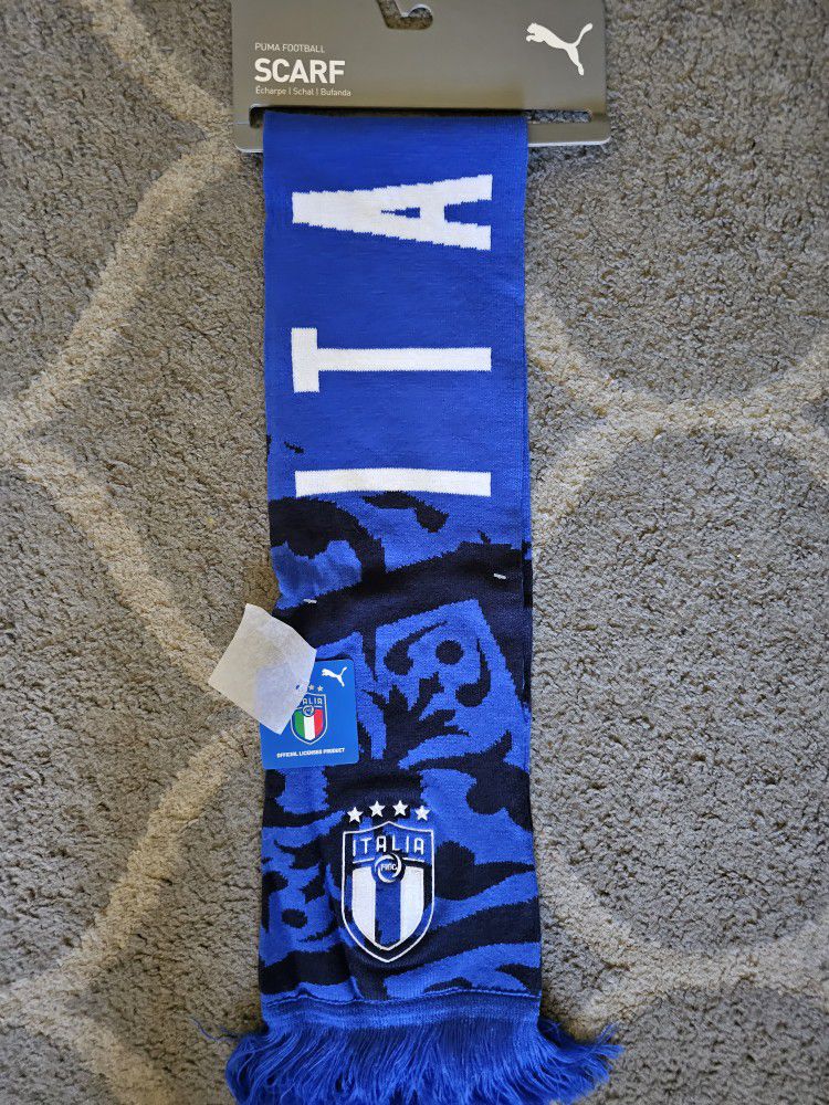 Puma Italia Italy National Team Blue Home Scarf Brand New With Tags