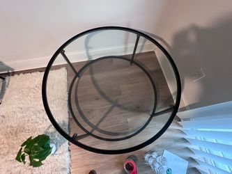 Round Glass Living Room Table For Sale