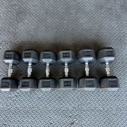 Rubber Hex Dumbbells