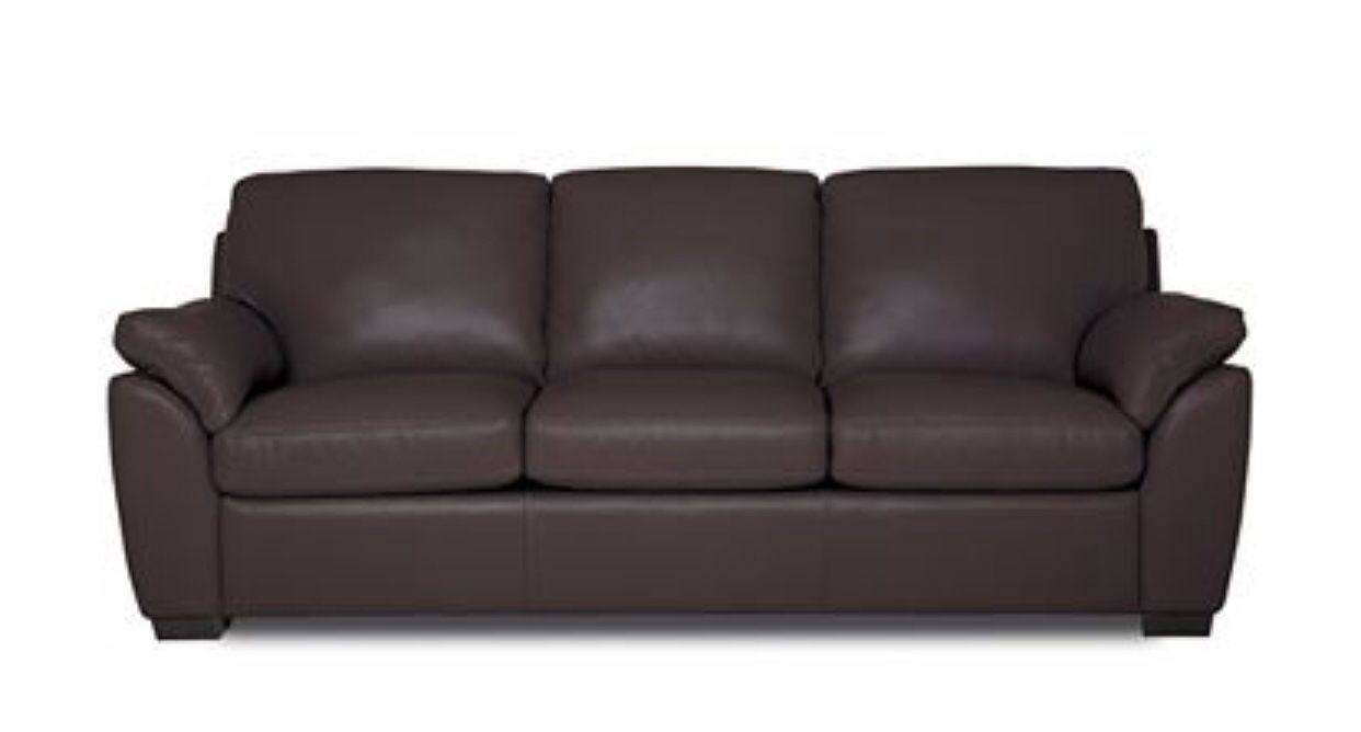 Brown Leather Queen Sleeper Couch
