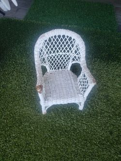 Vintage Doll Sized Wicker Chair