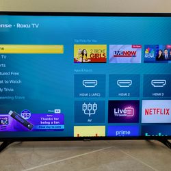 40" Hisense Roku TV with mounting bracket