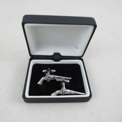 Cuff Links Pistol Revolver .357 Magnum? New Unused
