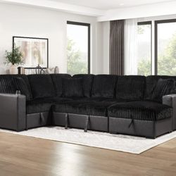 Black Sofa Bed Sectional -  Atlanta Same Day Delivery