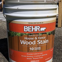 5 Gallon Exterior Paint for House and Fence Exterior Wood Stain Deep Terra Cotta HOA approved