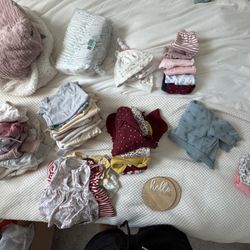 LOT of Newborn Baby Girl Clothes 