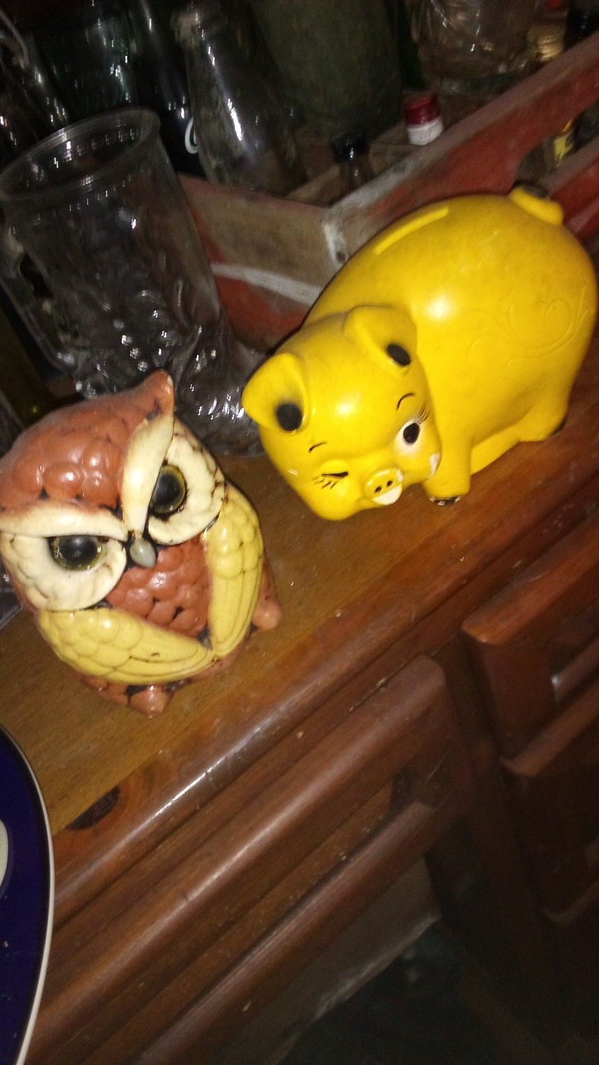 2 Old Piggy Banks...Buying Both