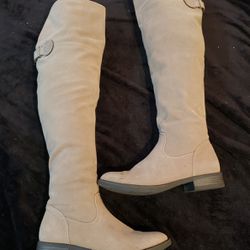 Taupe suede thigh high boots*women's sz 8