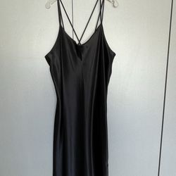 Black Satin Nightgown - Size 3X