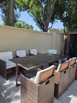 Patio furniture and table combo