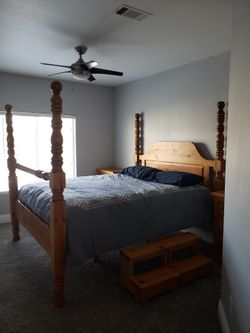 Custom Made 8 Piece Solid Wood King Bedroom Set (Delivery/Pick Up)