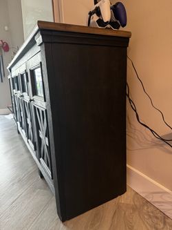Black Wood TV Stand / Media Console