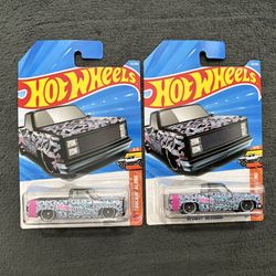 Hot Wheels ‘83 Chevy Silverado ‘Black Widow’ Livery Lot of 2