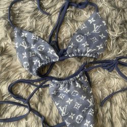 Custom LV Bathing Suits Made From Scarf