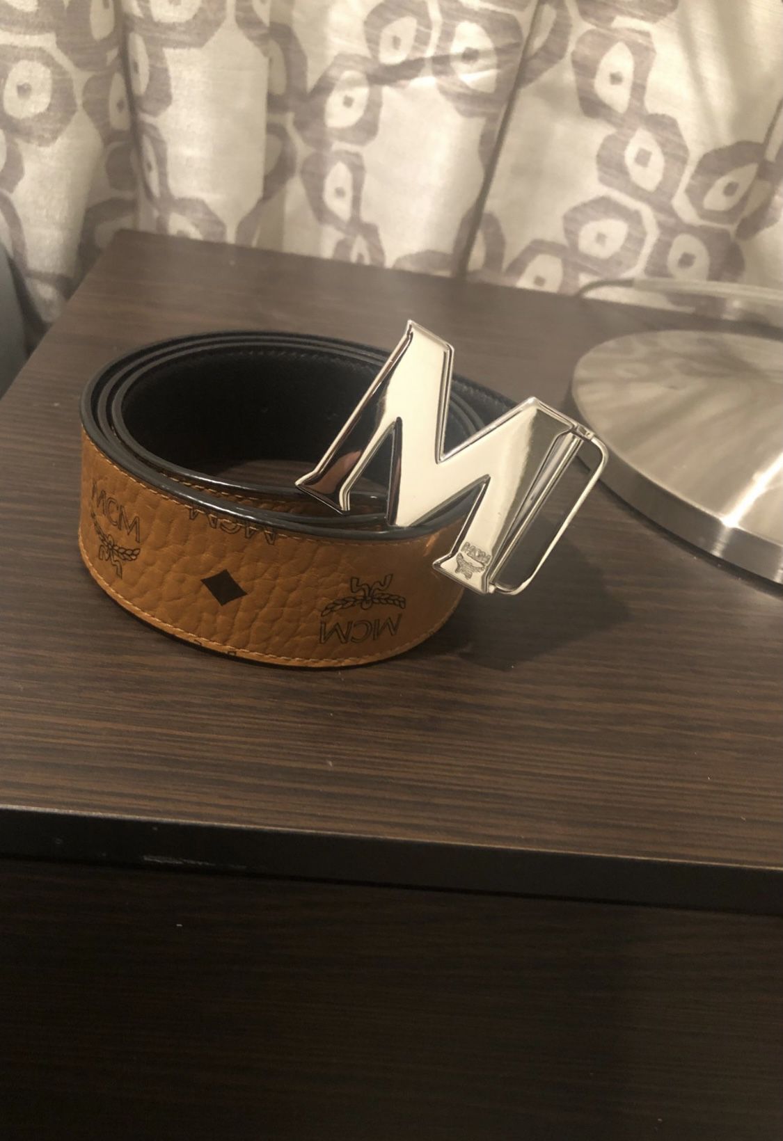 Authentic MCM Blue/Blk Reversible Belt for Sale in Queens, NY - OfferUp