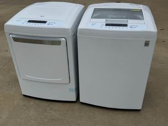 Lg washer and lg  dryer electric  extra large capacity  working perfectly extra for delivery.same day delivery and installation available