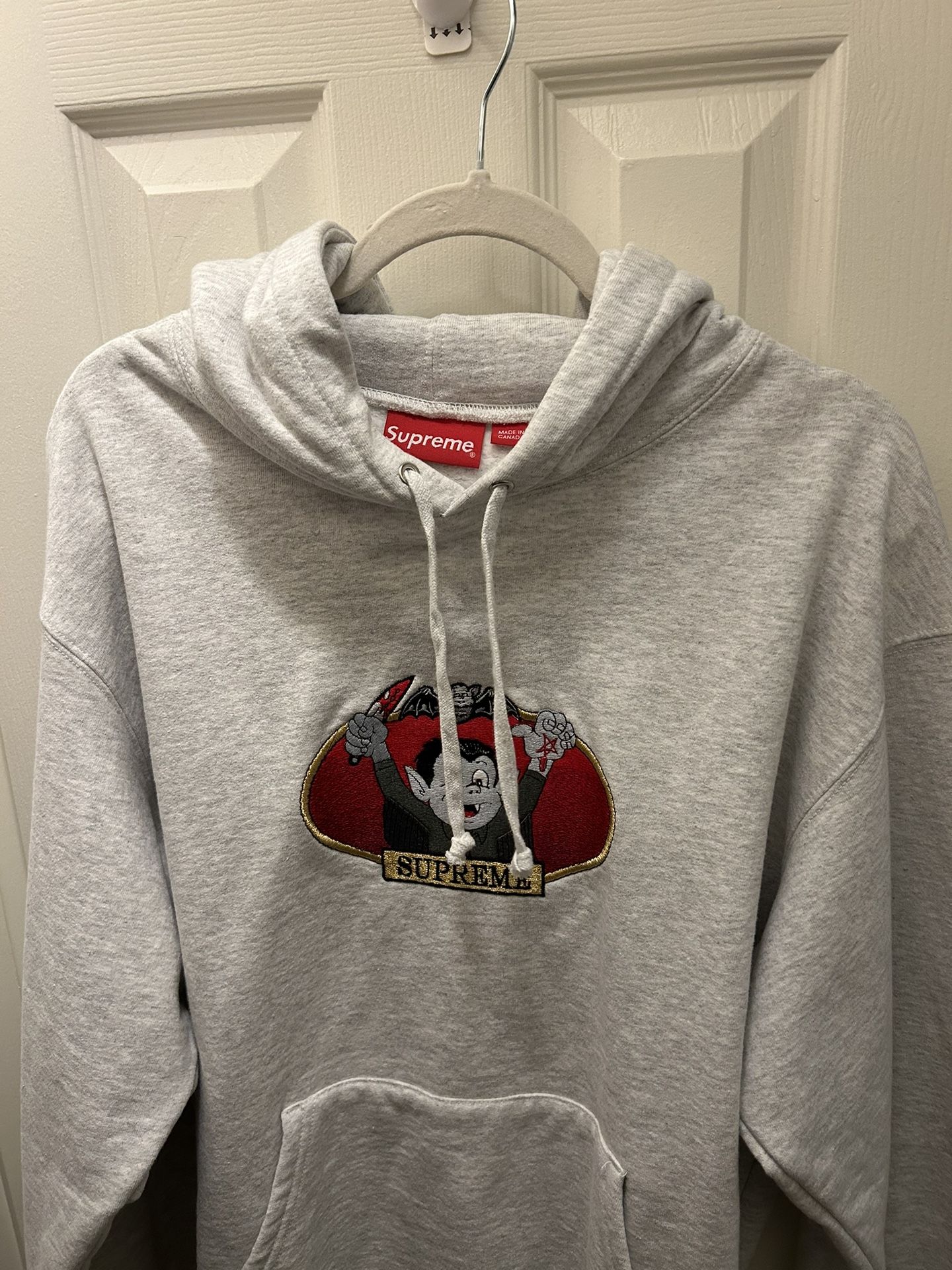 Supreme Vampire Boy Grey Large Hoodie