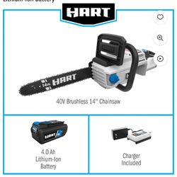 HART 40-Volt Cordless Brushless 14-inch Chainsaw