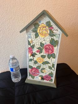 Decor-Very Nice Wooden Mini House For Counter or Tabletop Vintage Style Design. Approx. Dimensions: 17” x 8-1/2”. ONLY: $10!