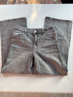 Y2K gray baggy flare jeans