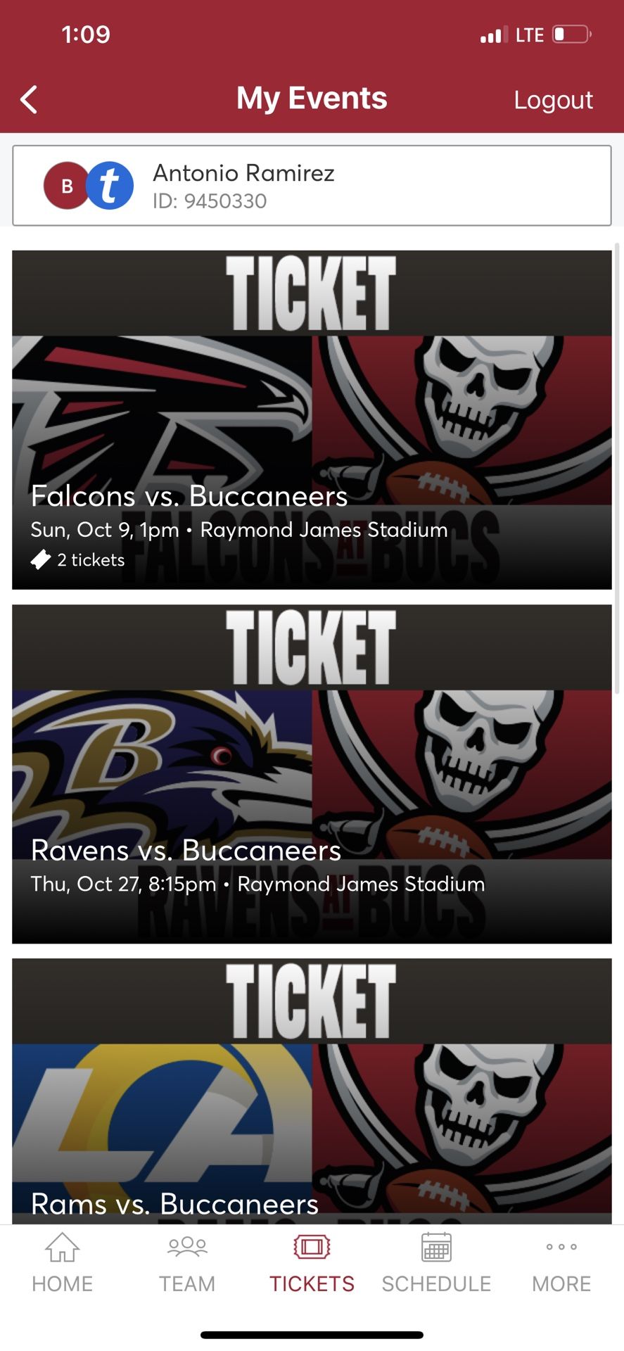 Bucs Tickets