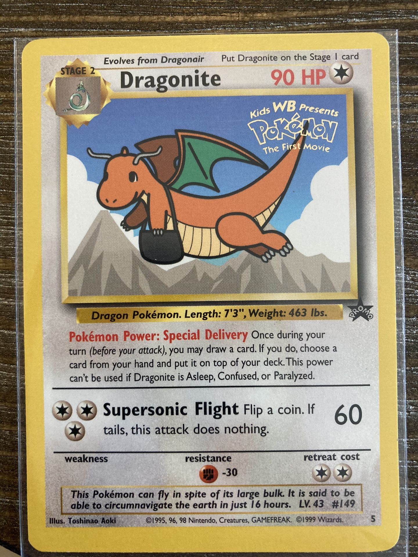 1999 Dragonite Rare Promo Pokemon Card!