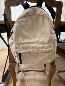 Corduroy Beige Backpack