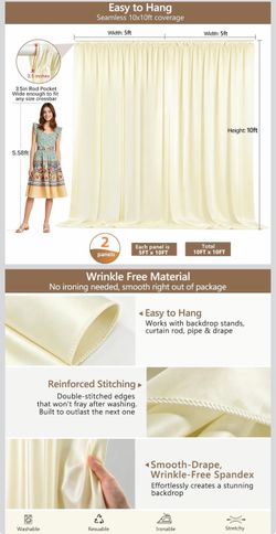Backdrop Drapes - Ivory