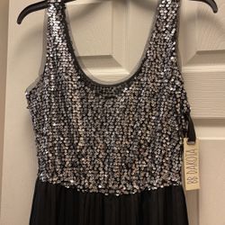 Sliver and Black Cute Dress 