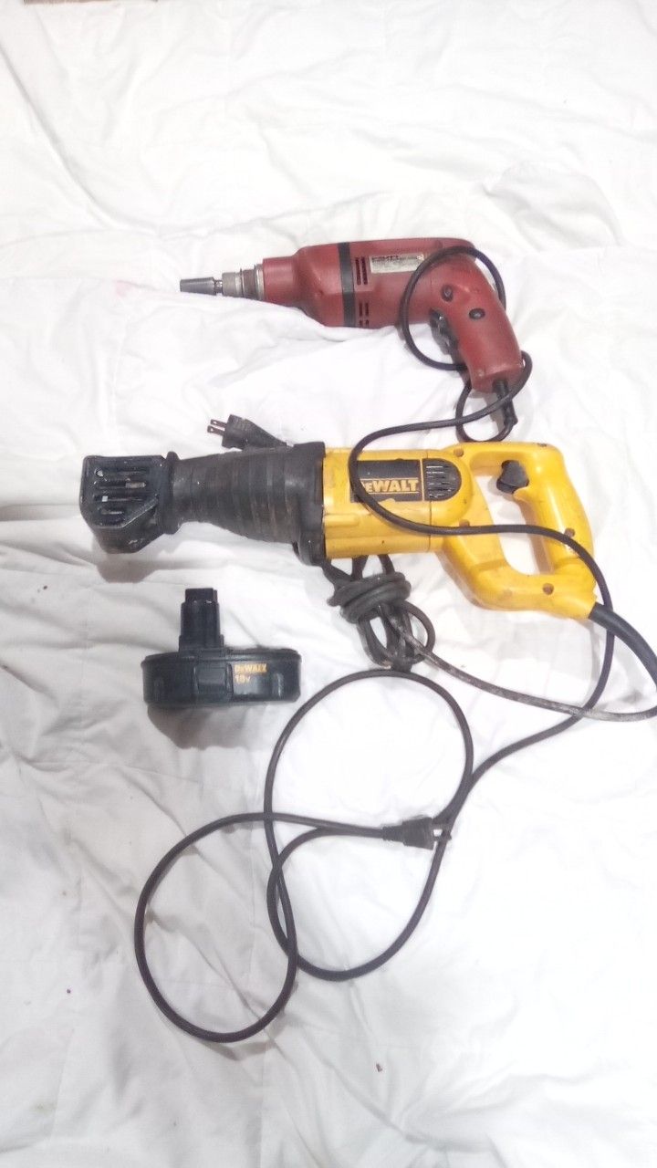 Dewalt Sawzaw+Hilti Drill+Battery
