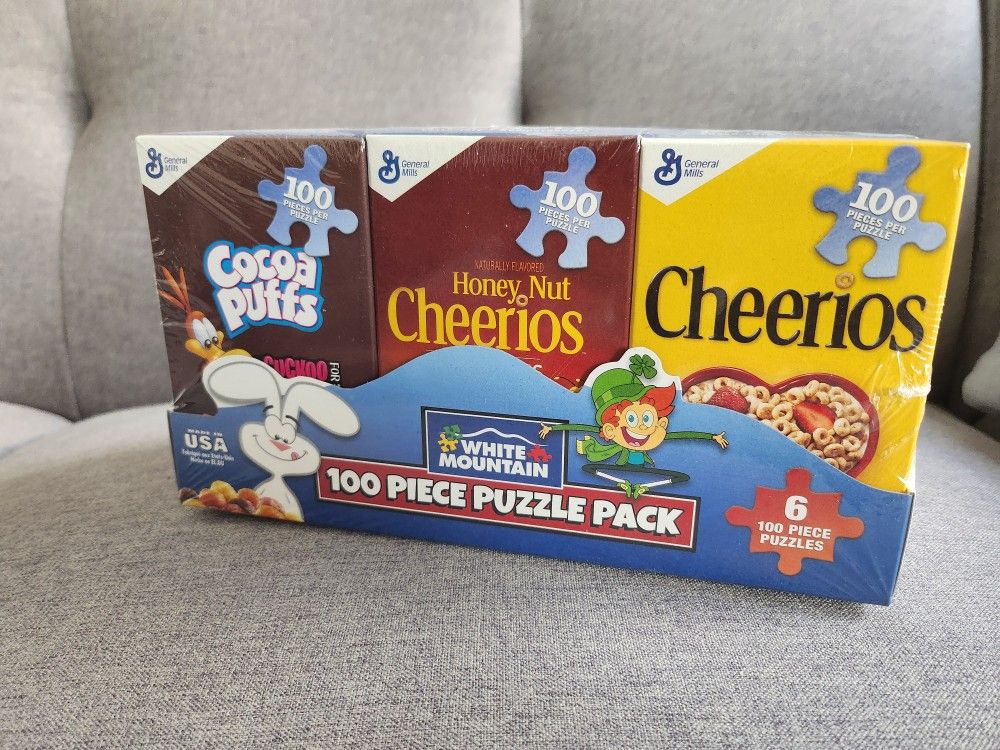 Mini Cereal Box Puzzles, Set Of 6