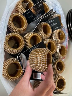 Gold napkin rings