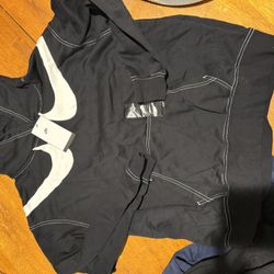 Nike Women's Swoosh Oversize Hoodie Sweatshirt DR6199-010 Black/White SIZE S NWT