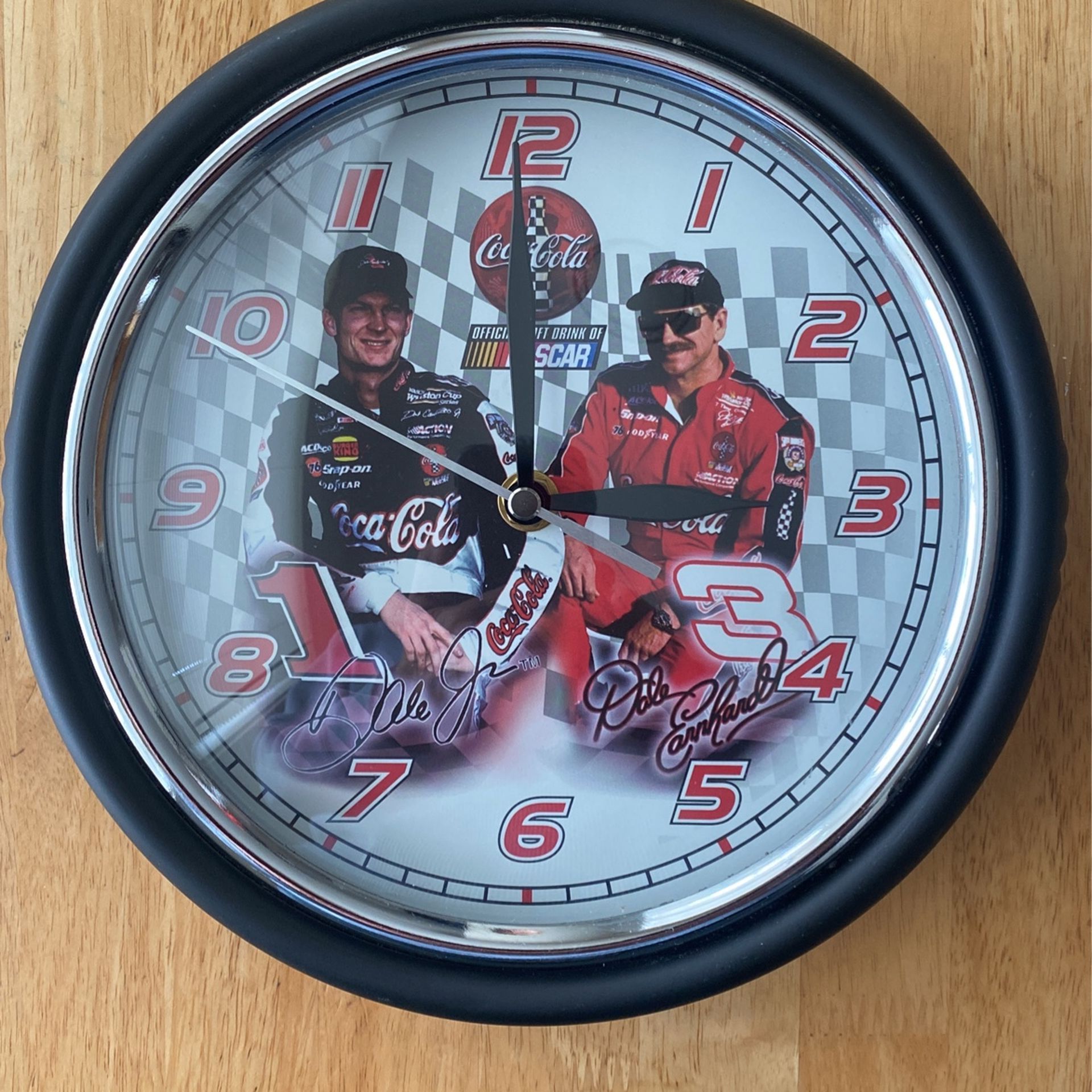 Clock With Dale Earnhardt And Dale Earnhardt Jr