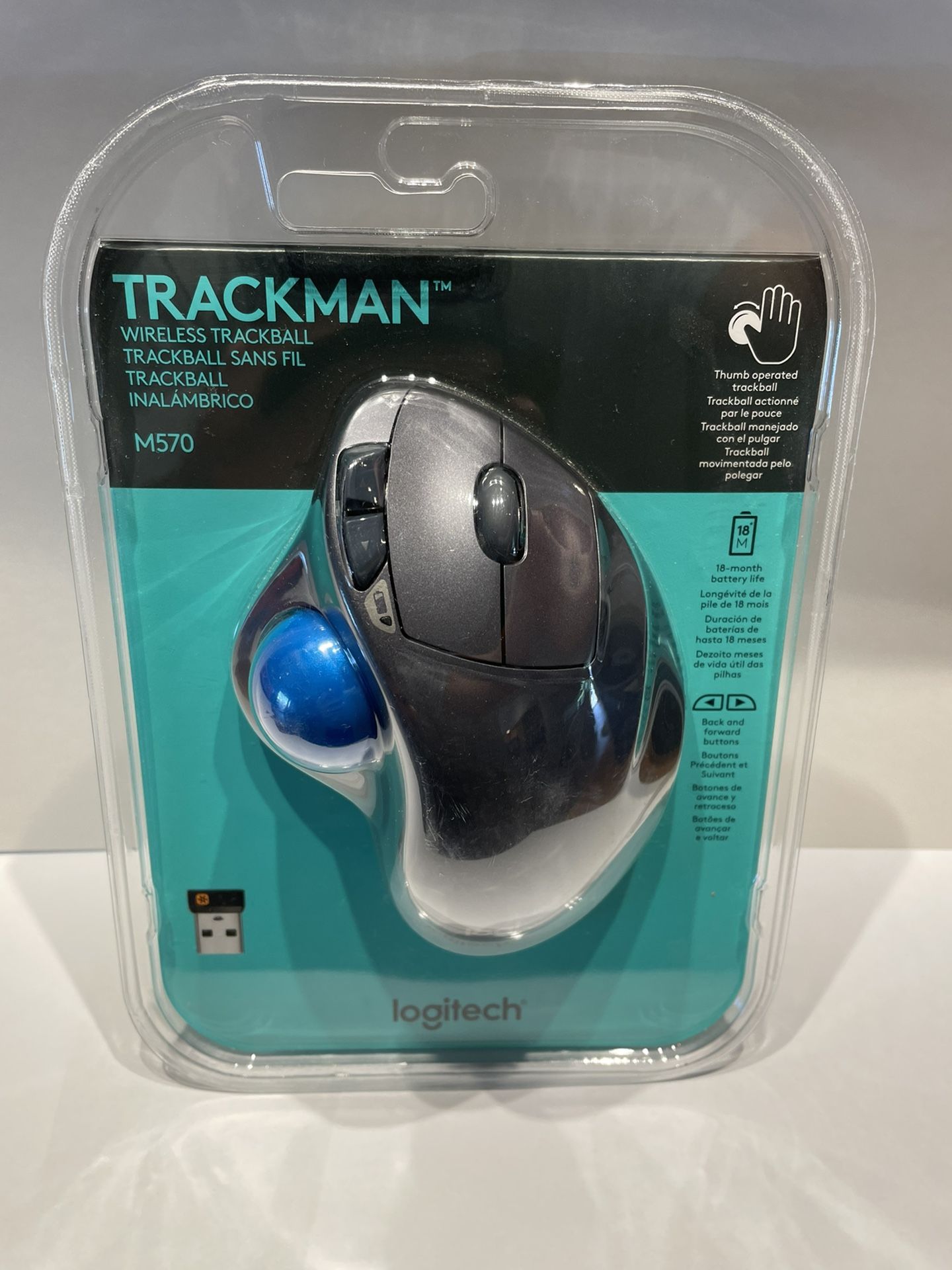 Logitech Trackman M570 Wireless Trackball Mouse