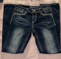 Grace in LA jeans dark blue size 30 in ladies Large
