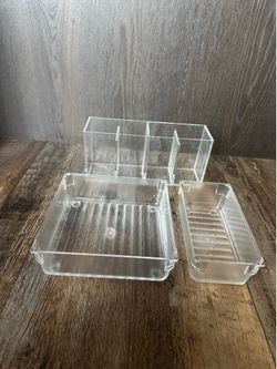 Clear Acrylic Desk and Drawer Organizers