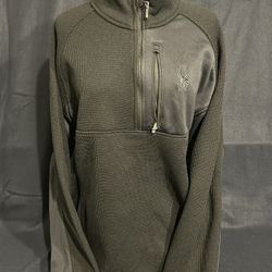 Spyder Bandit 1/4 Zip Fleece Pullover Sweater Jacket Black Womens Size XL