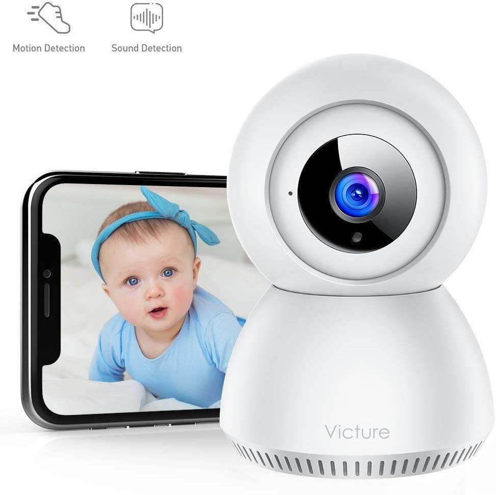 Victure 1080P FHD Baby Monitor with 2.4G WiFi Wireless IP Home Security Camera Indoor Surveillance Camera with Smart Sound Detection Motion Tracking