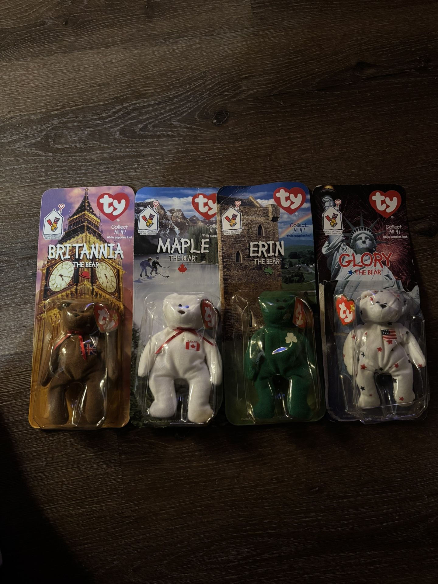 Collectible TY McDonalds Beanie Baby Erin Maple Britannia Glory