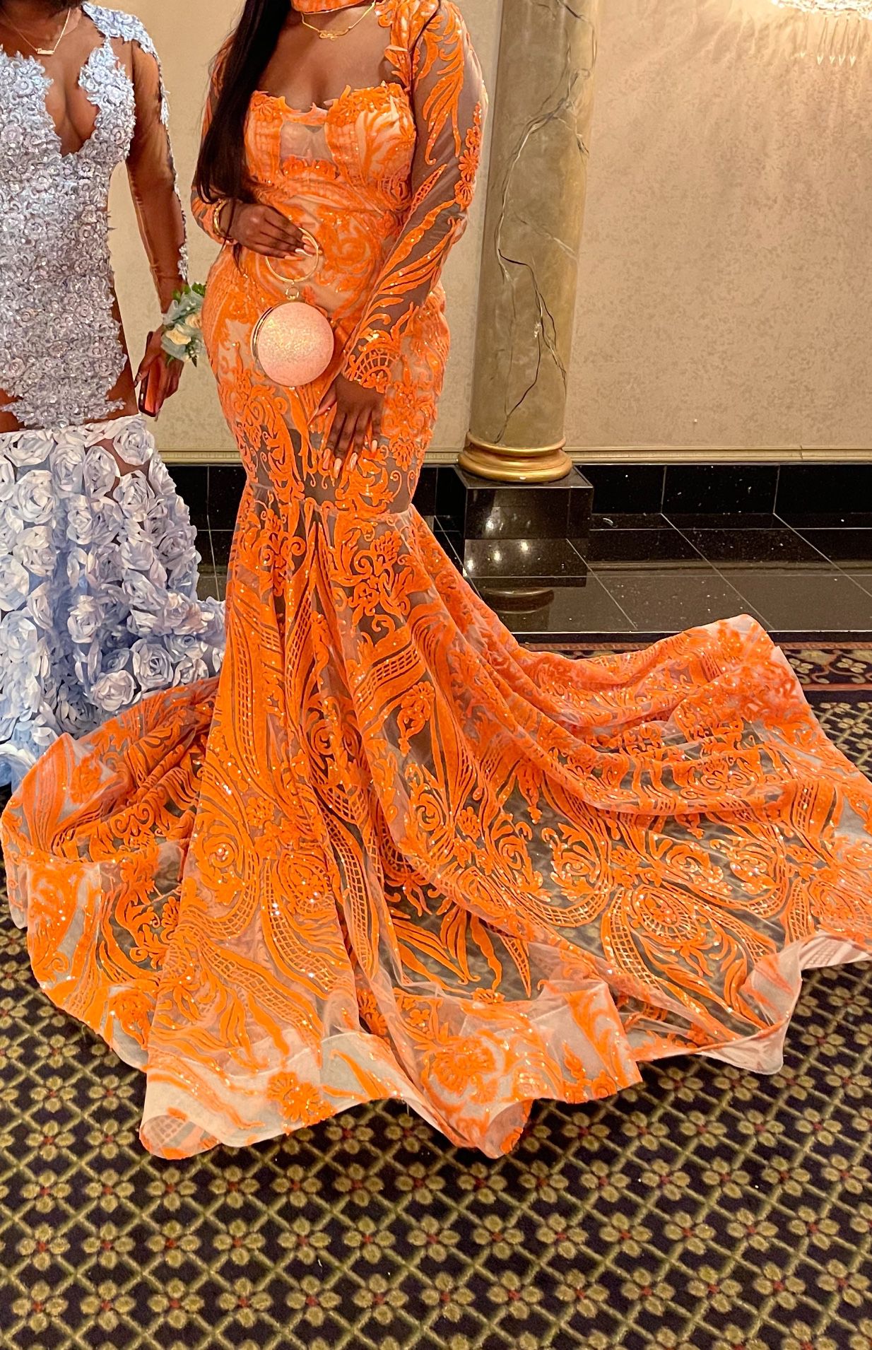 Orange Prom Dress  😊