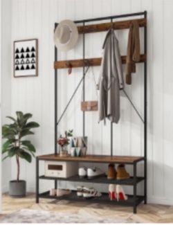 Hall Tree With Shoe Storage