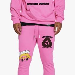 VALABASAS RECOVERY PROJECT CARMINE ROSE FLEECE SET