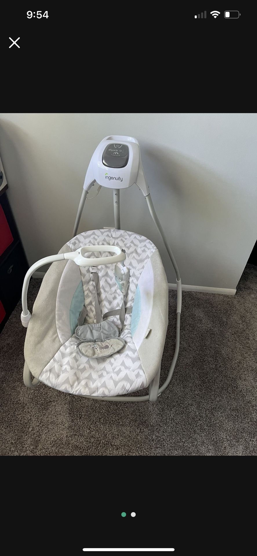 Ingenuity 2-in-1 Multi-Direction Compact Baby Swing & Rocker