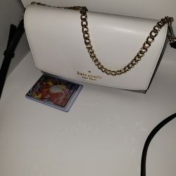 Kate Spade New York 3 In 1 Purse Leather Gold Chain 