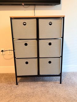 Storage Shelves with baskets