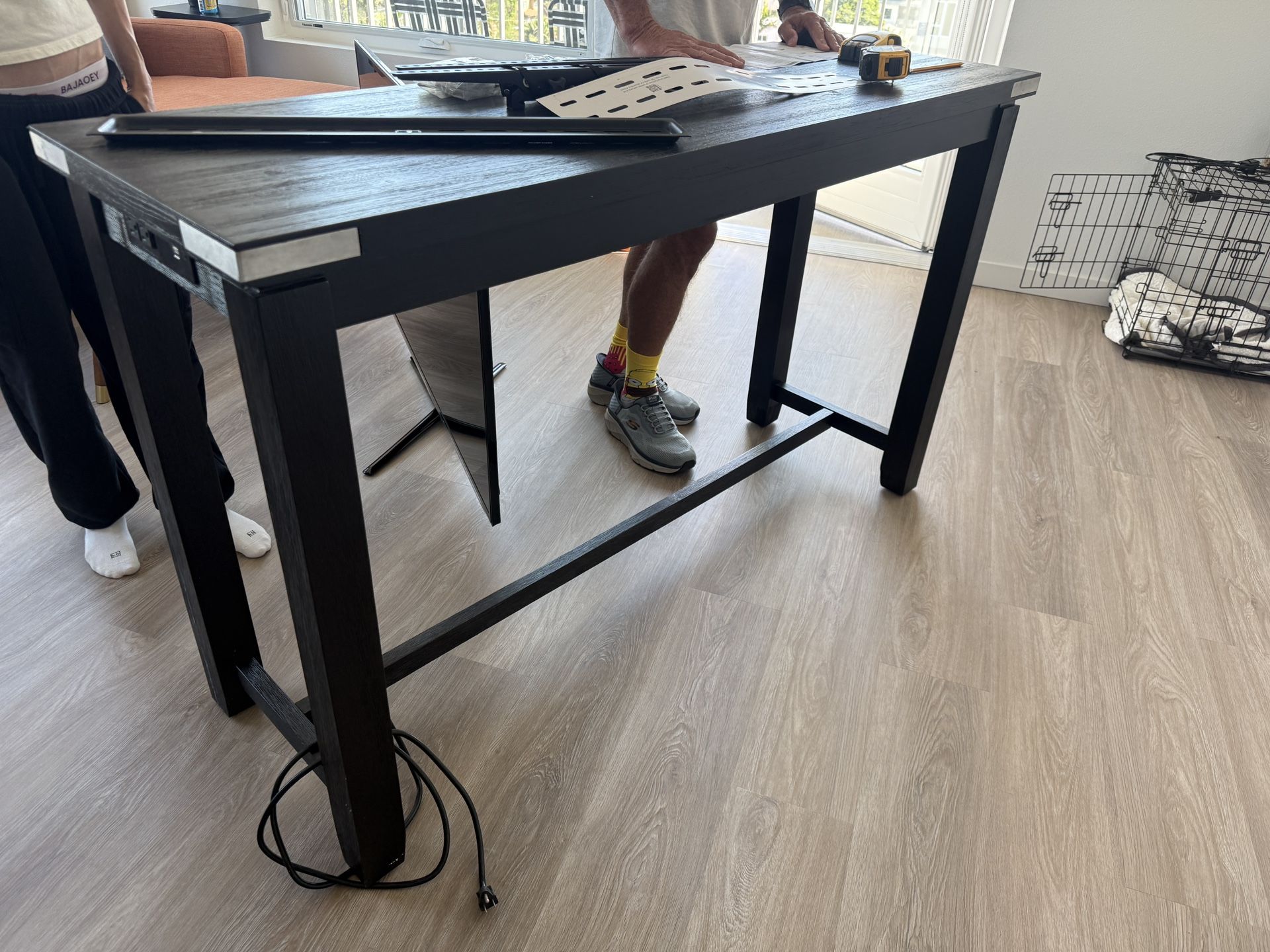 Black Dining/Media Table (no stools)